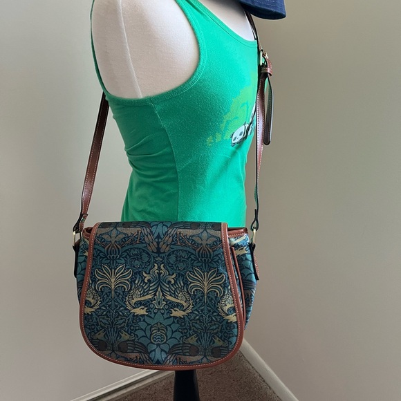 Harlow & Lloyd Peacock & Dragon Large Saddle Bag - Picture 4 of 12
